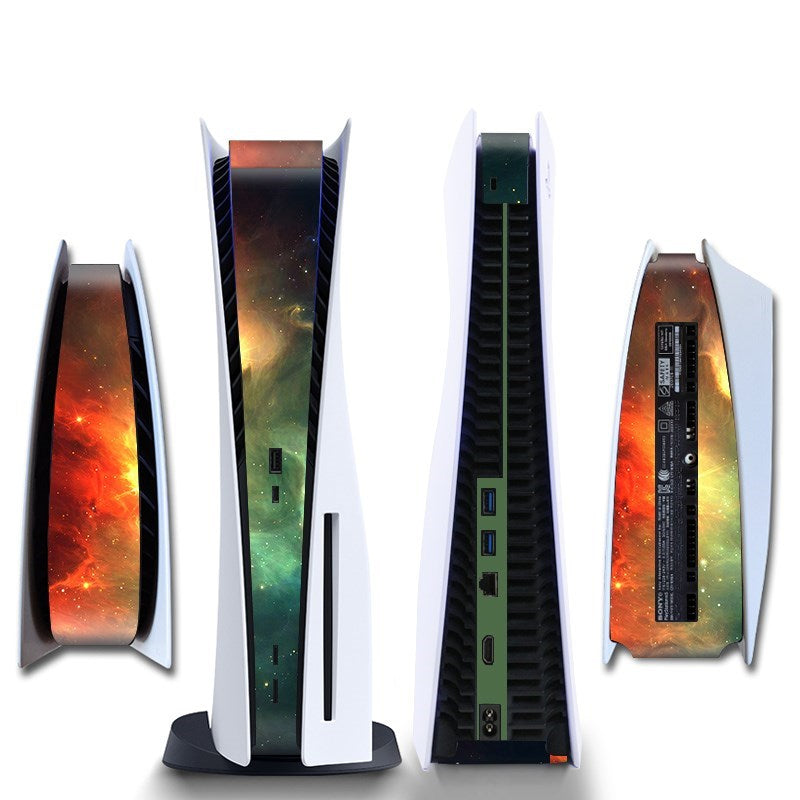 Console Sticker Strip voor PS5, PlayStation 5 - Performance Gaming Skin - Bescherming Accessoires - Groen/Oranje