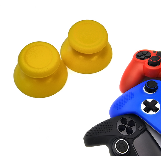 Gaming Thumbgrips | Performance Antislip Thumbsticks | Joystick Cap Thumb Grips | Accessoires geschikt voor Playstation PS4 PS5 & Xbox & Nintendo Pro Controller | Joy Sticks - Geel