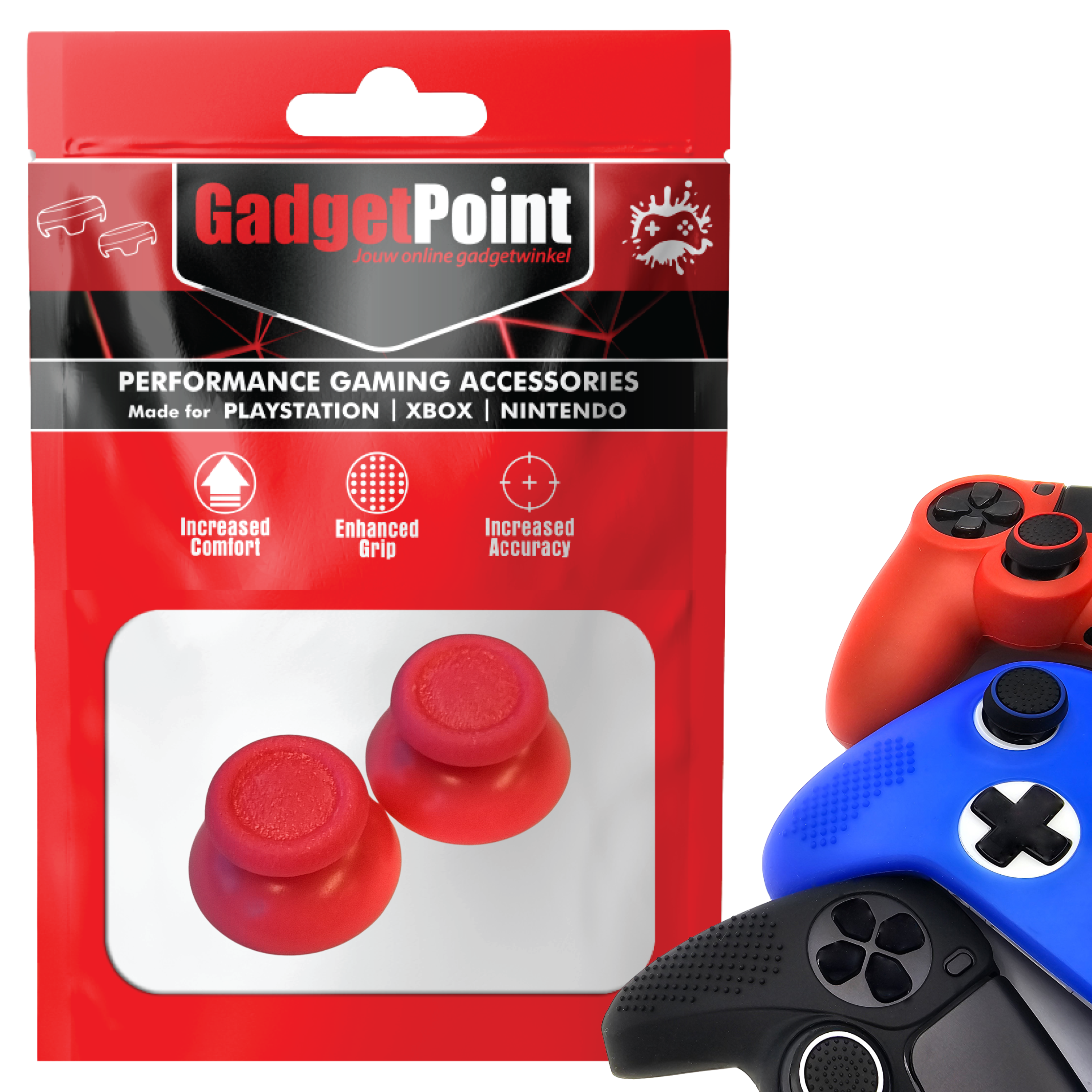 Thumb Grips voor PS5, PS4, PlayStation, Xbox Series X/S, One, 360 & Nintendo Switch Pro Controller - Gaming Thumbgrips - Performance Thumbsticks - Anti-Slip Joystick Caps - Bescherming Accessoires - Joy Sticks - Roze