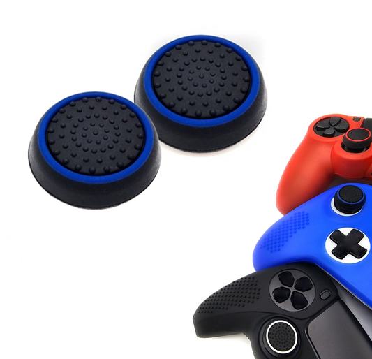 Gaming Thumbgrips | Performance Antislip Thumbsticks | Joystick Cap Thumb Grips | Accessoires geschikt voor Playstation PS4 PS5 & Xbox & Nintendo Pro Controller | Zwart/Blauw