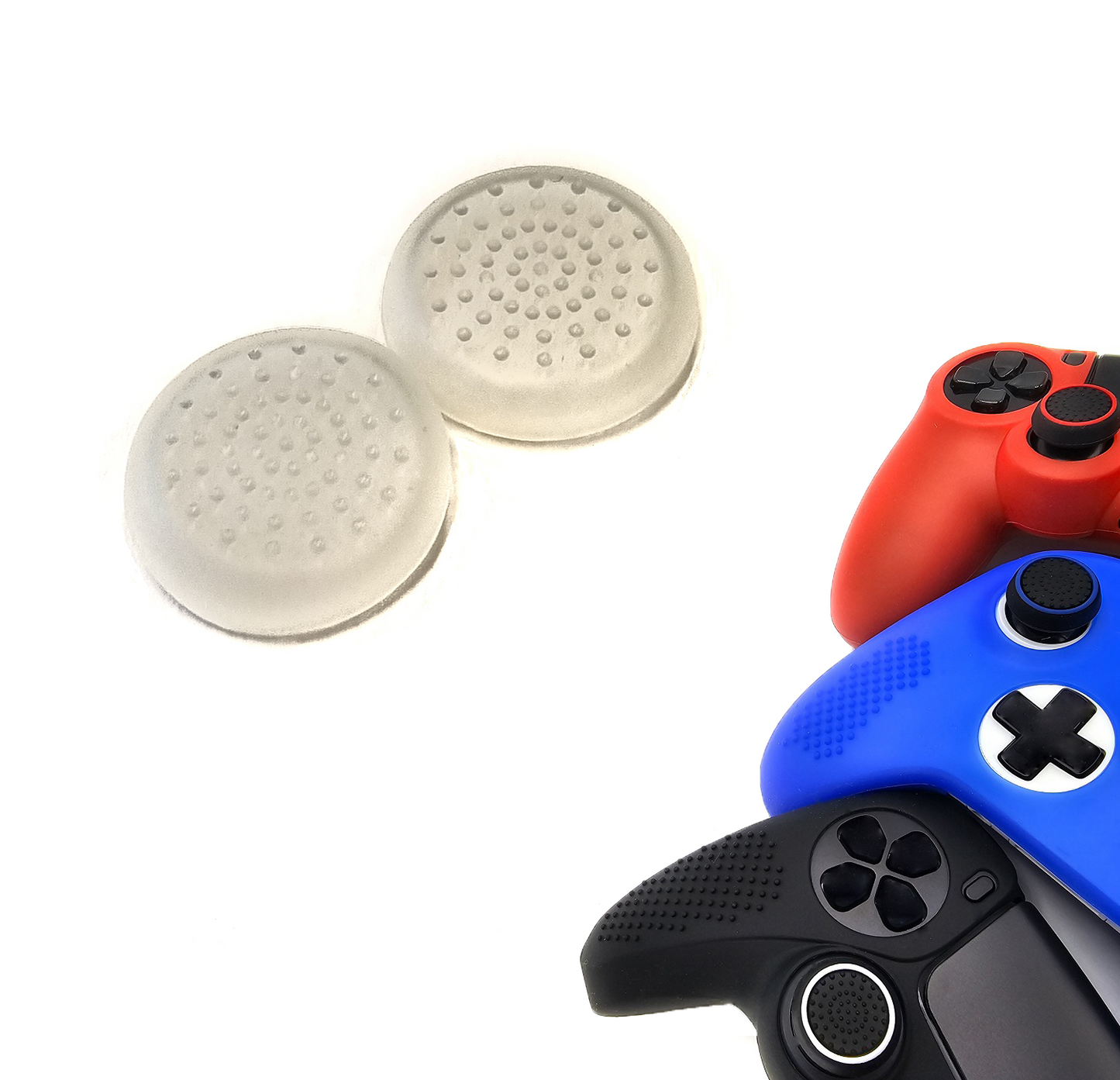 Gaming Thumbgrips | Performance Antislip Thumbsticks | Joystick Cap Thumb Grips | Thumbs Stippen - Transparant | Accessoires geschikt voor Playstation PS4 PS5 & Xbox & Nintendo Pro Controller