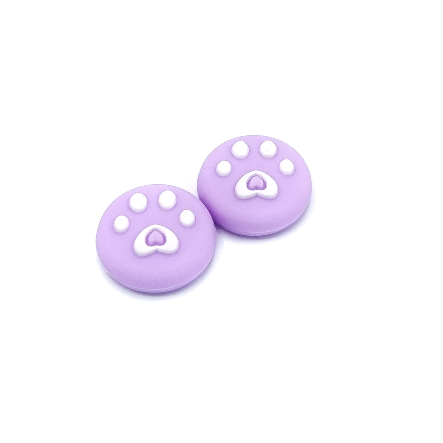 Gaming Thumbgrips | Performance Antislip Thumbsticks | Joystick Cap Thumb Grips | Pootjes - Paars met Wit | Accessoires geschikt voor Nintendo Switch Joy-Con Controllers