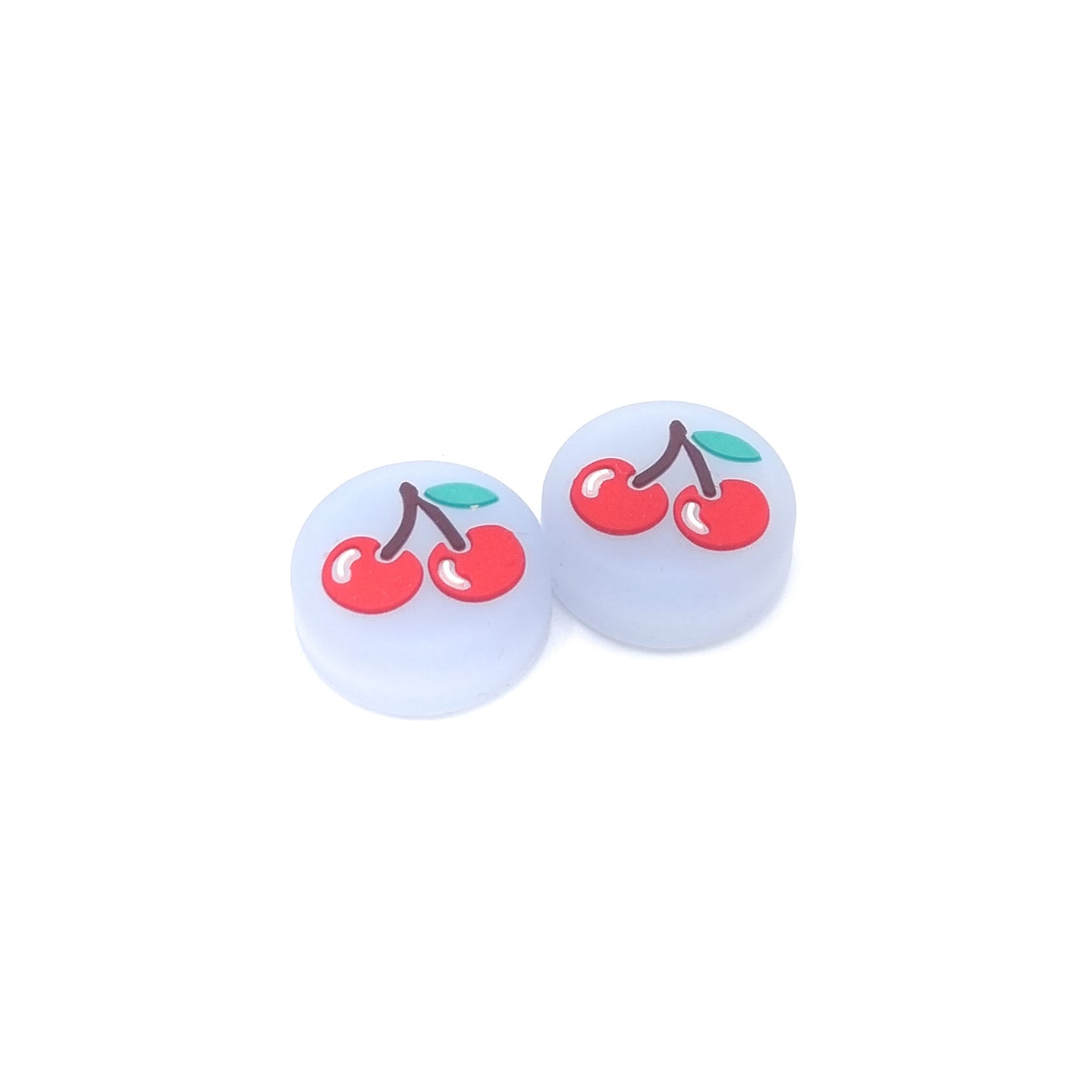 Gaming Thumbgrips | Performance Antislip Thumbsticks | Joystick Cap Thumb Grips | Fruit - Kers grijs | Accessoires geschikt voor Nintendo Switch Joy-Con Controllers