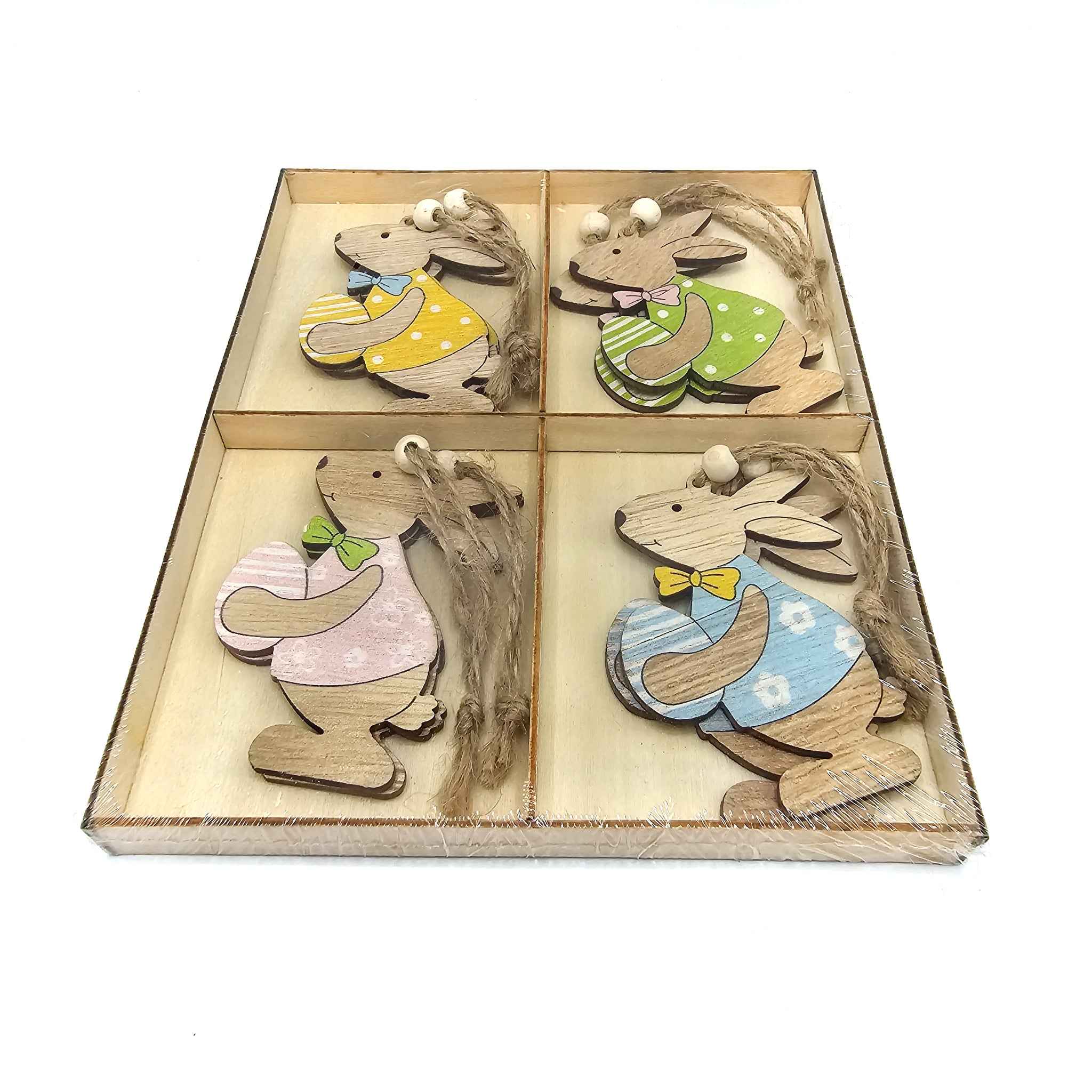 Pasen - Easter - Paashaas - Ophangen - Set van 8 stuks in verschillende kleuren - Decoratie Haasjes