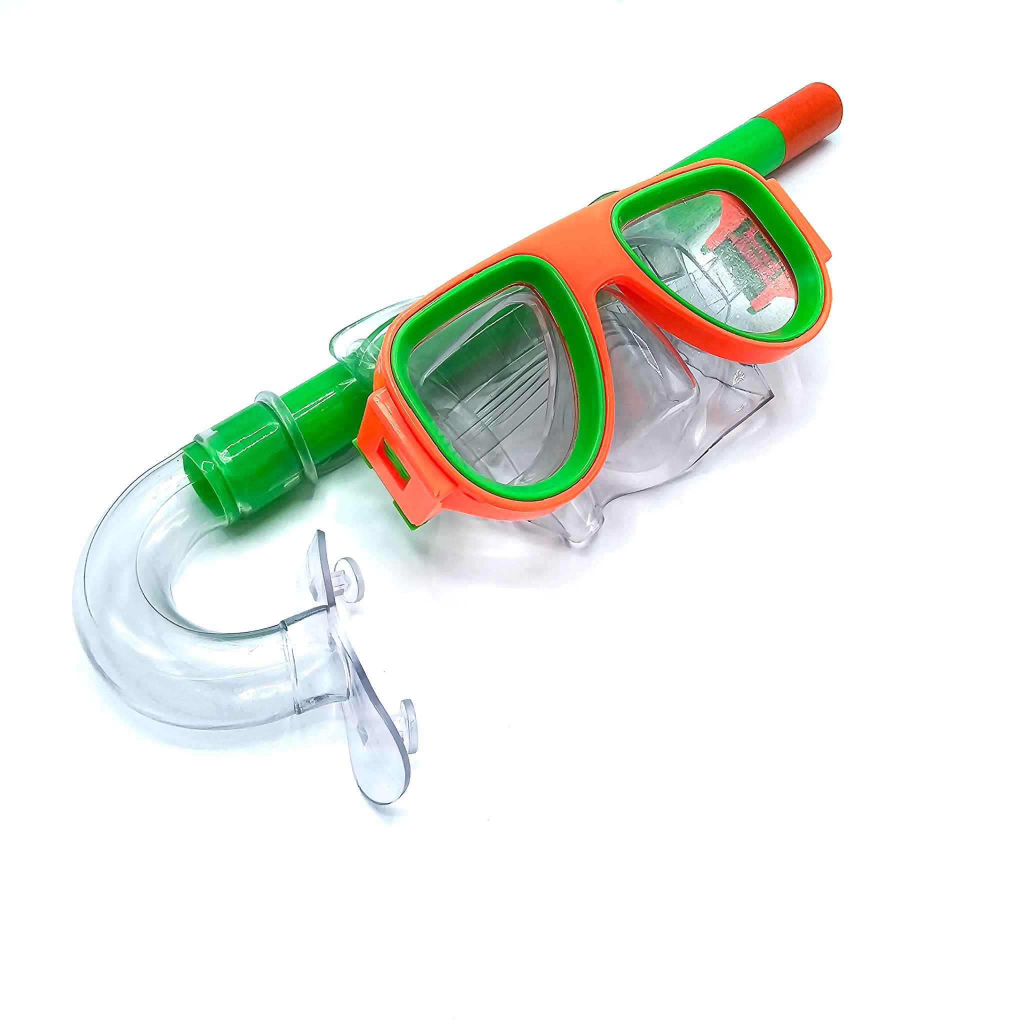 Snorkel set - Duikbril - Snorkelen & Duiken - Groen met Oranje
