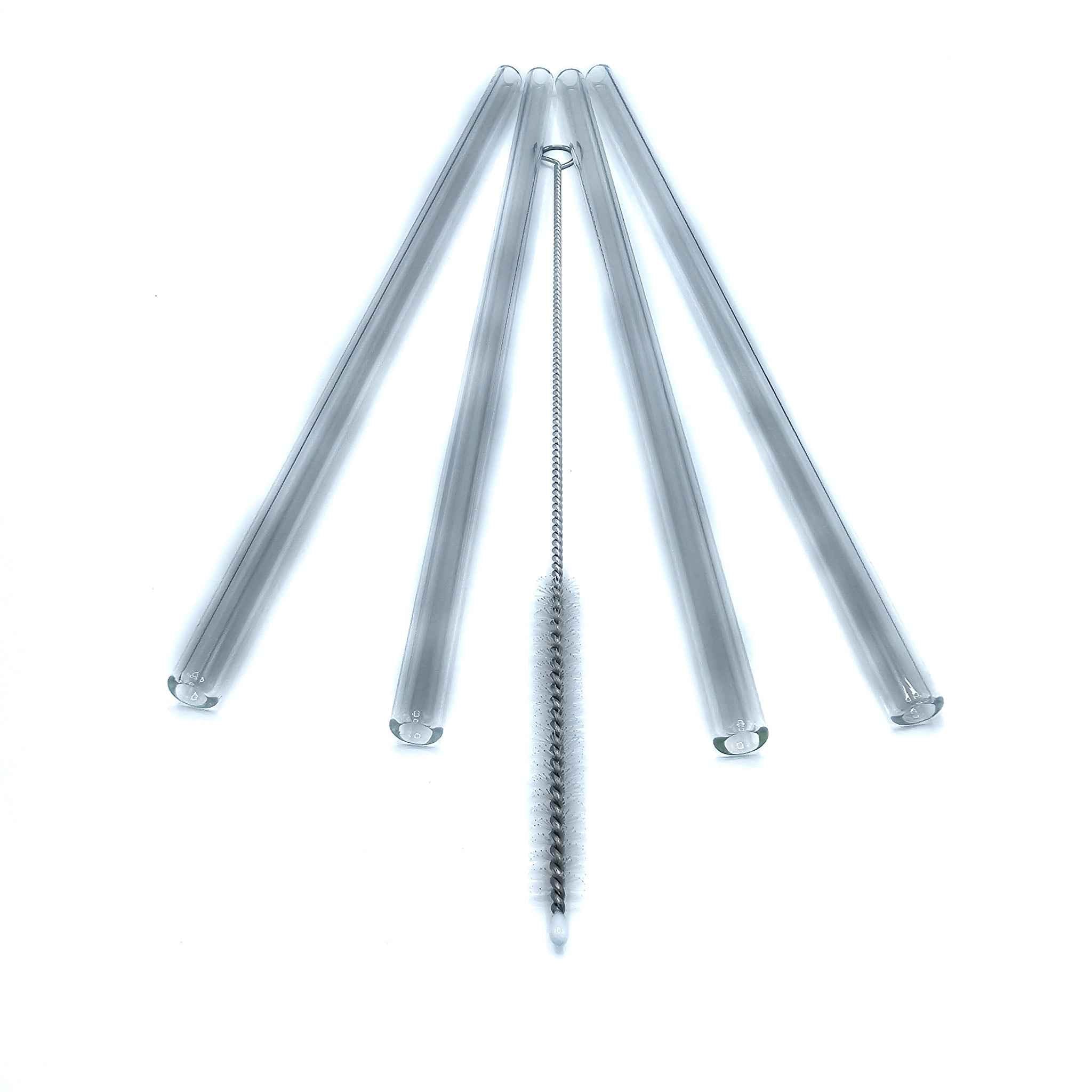 Metalen/RVS Rietjes - Metal Straws - Cocktails - Drankjes - Milieuvriendelijk & Duurzaam - Set van 4 rietjes + schoonmaak borstel - Doorzichtig