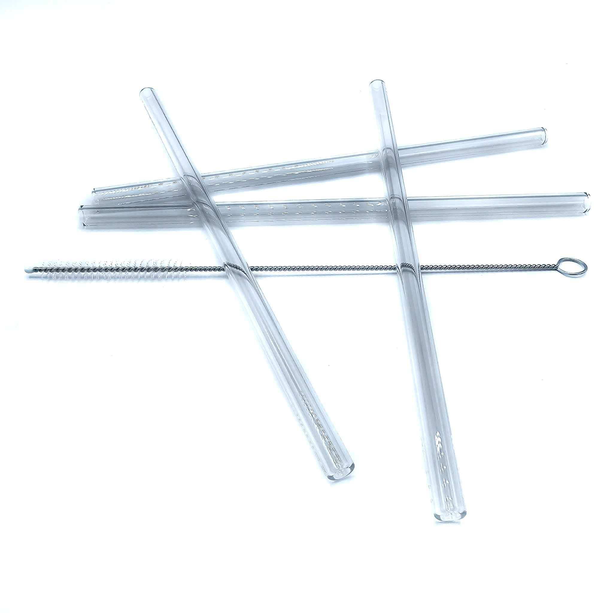 Metalen/RVS Rietjes - Metal Straws - Cocktails - Drankjes - Milieuvriendelijk & Duurzaam - Set van 4 rietjes + schoonmaak borstel - Doorzichtig