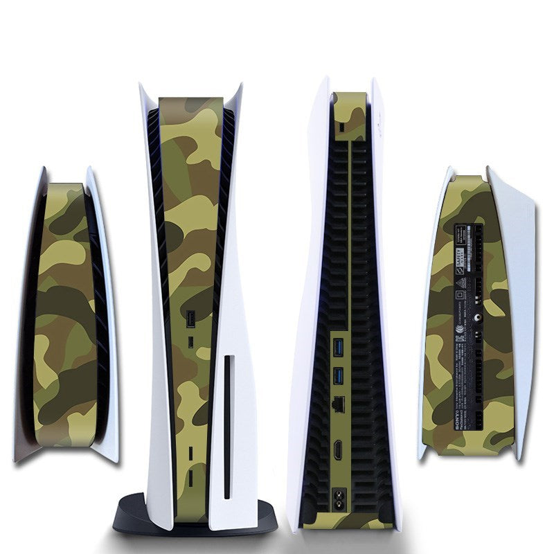 Console Sticker Strip voor PS5, PlayStation 5 - Performance Gaming Skin - Bescherming Accessoires - Camo - Groen/Bruin