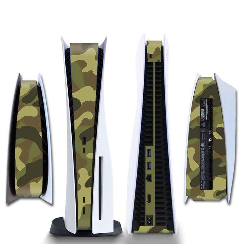 Console Sticker Strip voor PS5, PlayStation 5 - Performance Gaming Skin - Bescherming Accessoires - Camo - Groen/Bruin