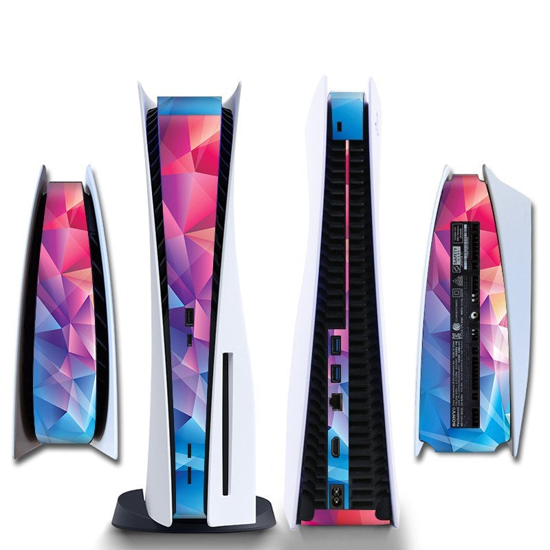 Console Sticker Strip voor PS5, PlayStation 5 - Performance Gaming Skin - Bescherming Accessoires - Roze/Blauw