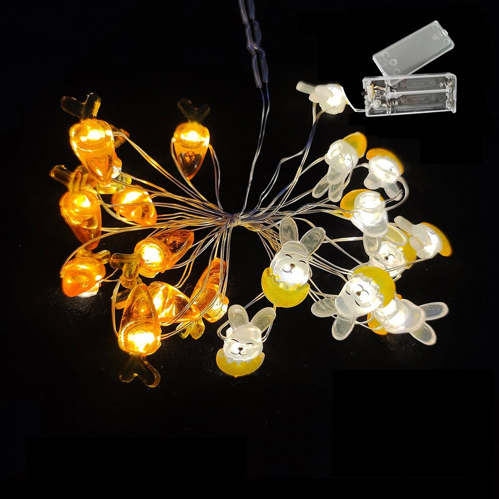 Ostern - Ostern - Osterhase - Beleuchtung - Osterbeleuchtung - Lichterkette mit 10 Lichtern - Karotte - Hase