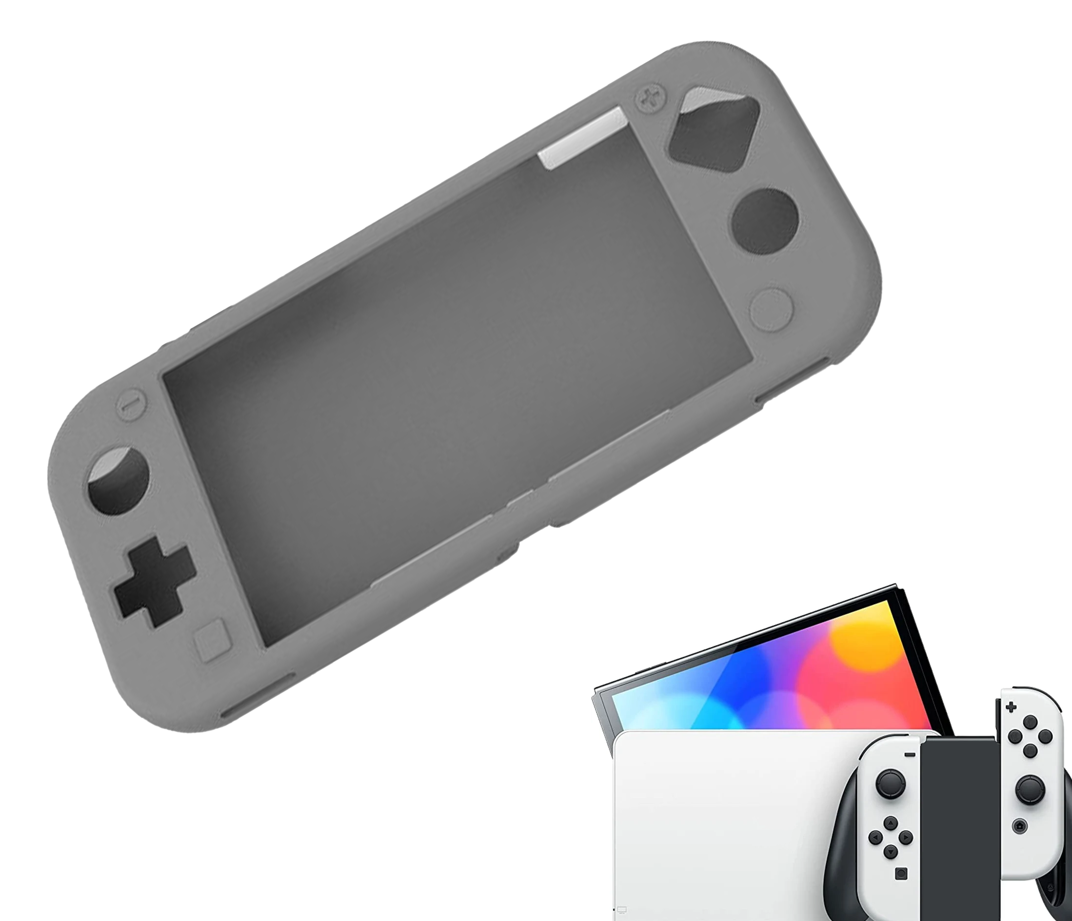 Console Protective Case for Nintendo Switch LITE - Hardcase Storage Case - Performance Gaming Case - Console Accessories - Black/Gray