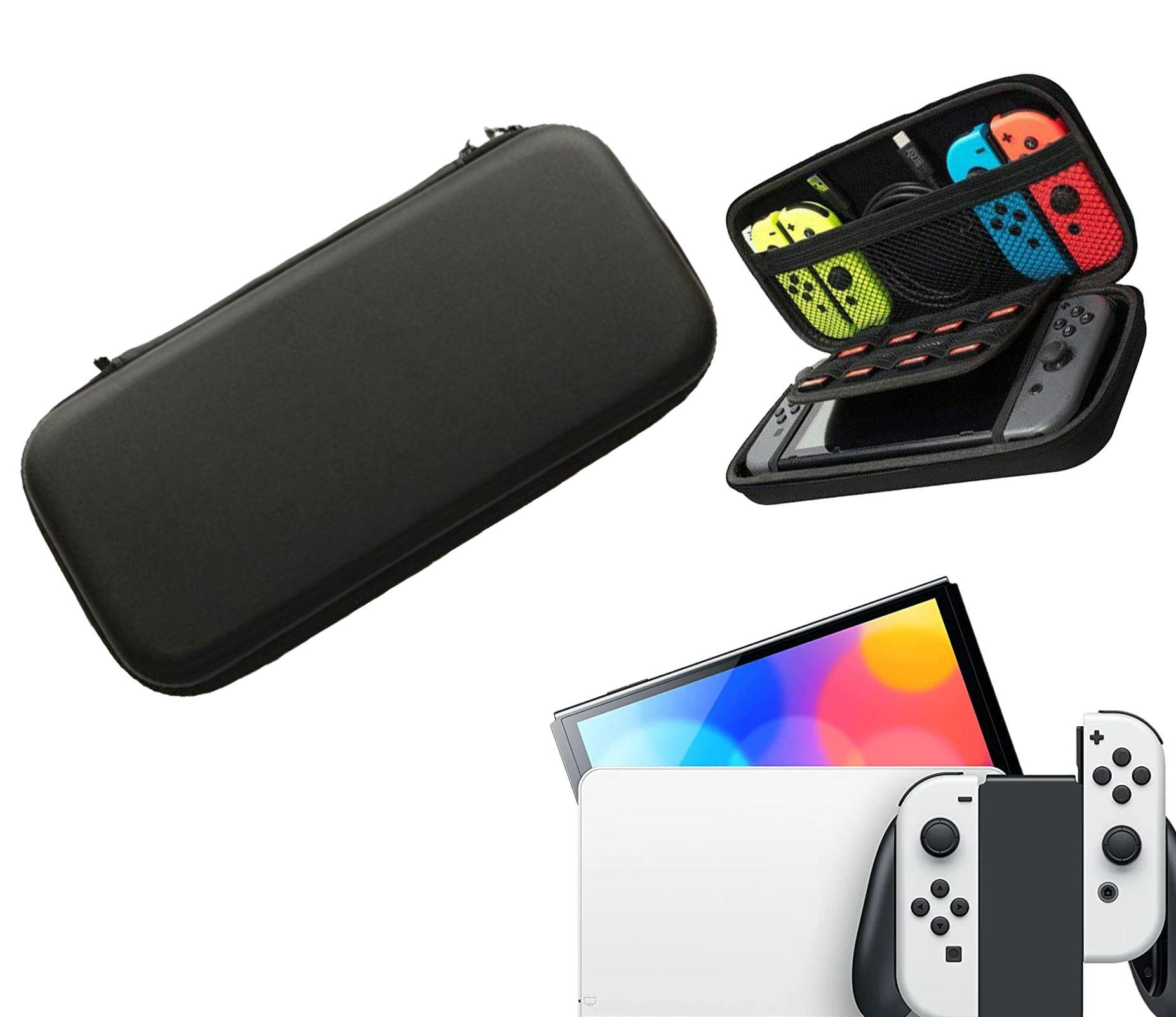 Console Beschermhoes voor Nintendo Switch - Hardcase Opberghoes - Performance Gaming Case - Console Accessoires - Zwart - Black