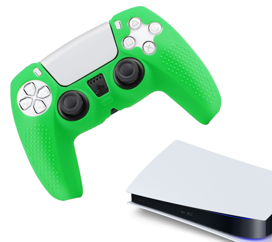 Siliconen Game Controller(s) Hoesjes | Performance Antislip Skin Beschermhoes | Softcover Grip Case | Accessoires geschikt voor Playstation 5 - PS5 | Grip Groen