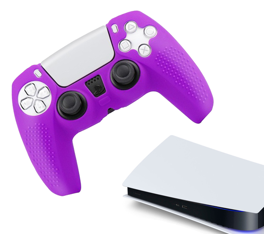 Siliconen Game Controller(s) Hoesjes | Performance Antislip Skin Beschermhoes | Softcover Grip Case | Accessoires geschikt voor Playstation 5 - PS5 | Grip Paars