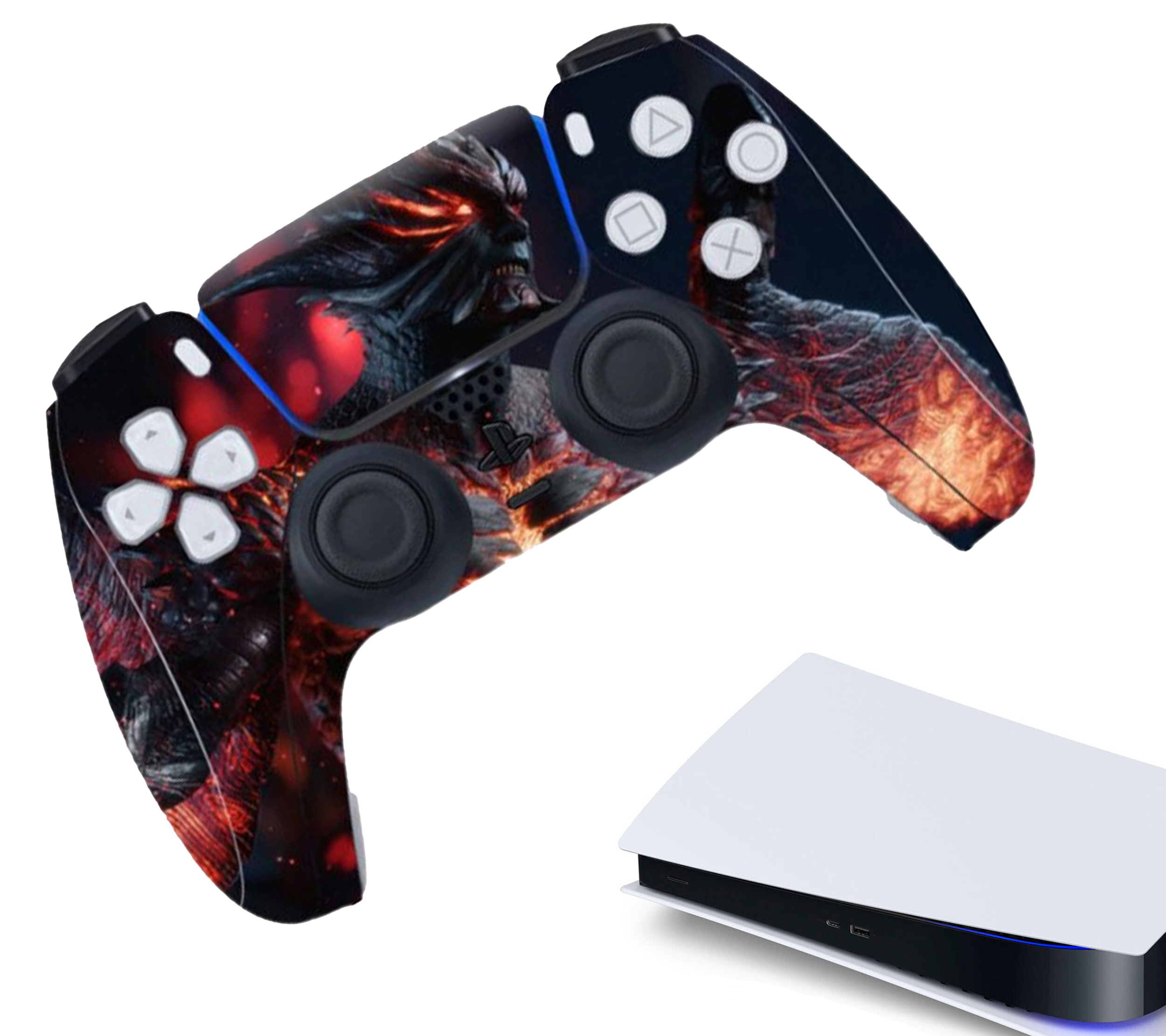 Controller Stickers voor PS5, PlayStation 5 - Performance Gaming Skin - Bescherming Accessoires - Monster