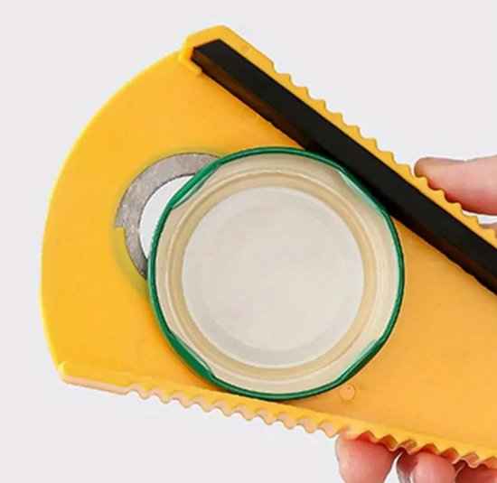 Pottenopener - Dekselopener - Flesopener - Bieropener - Geel