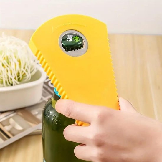 Jar Opener - Lid Opener - Bottle Opener - Beer Opener - Yellow