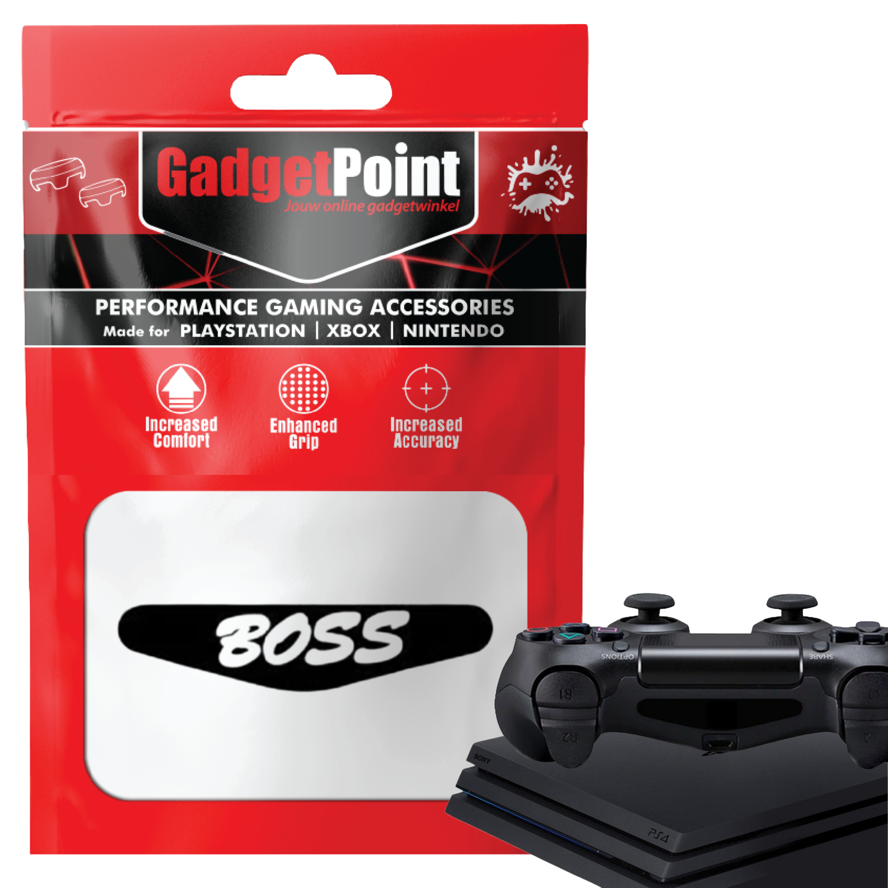 Controller Stickers voor PS4, PlayStation 4 - Performance Gaming Skin - Bescherming Accessoires - Boss - Baas
