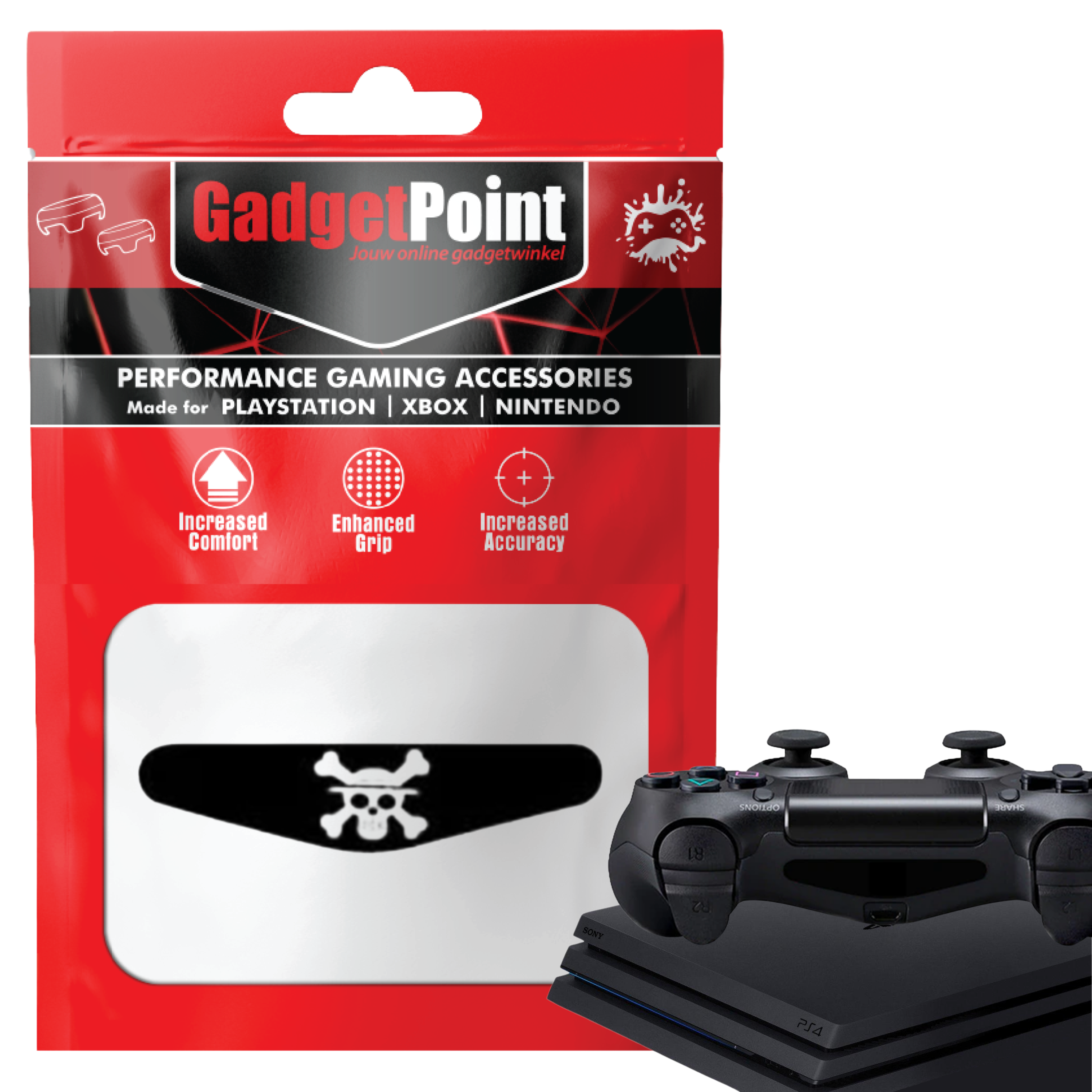 Controller Stickers voor PS4, PlayStation 4 - Performance Gaming Skin - Bescherming Accessoires - Skelet