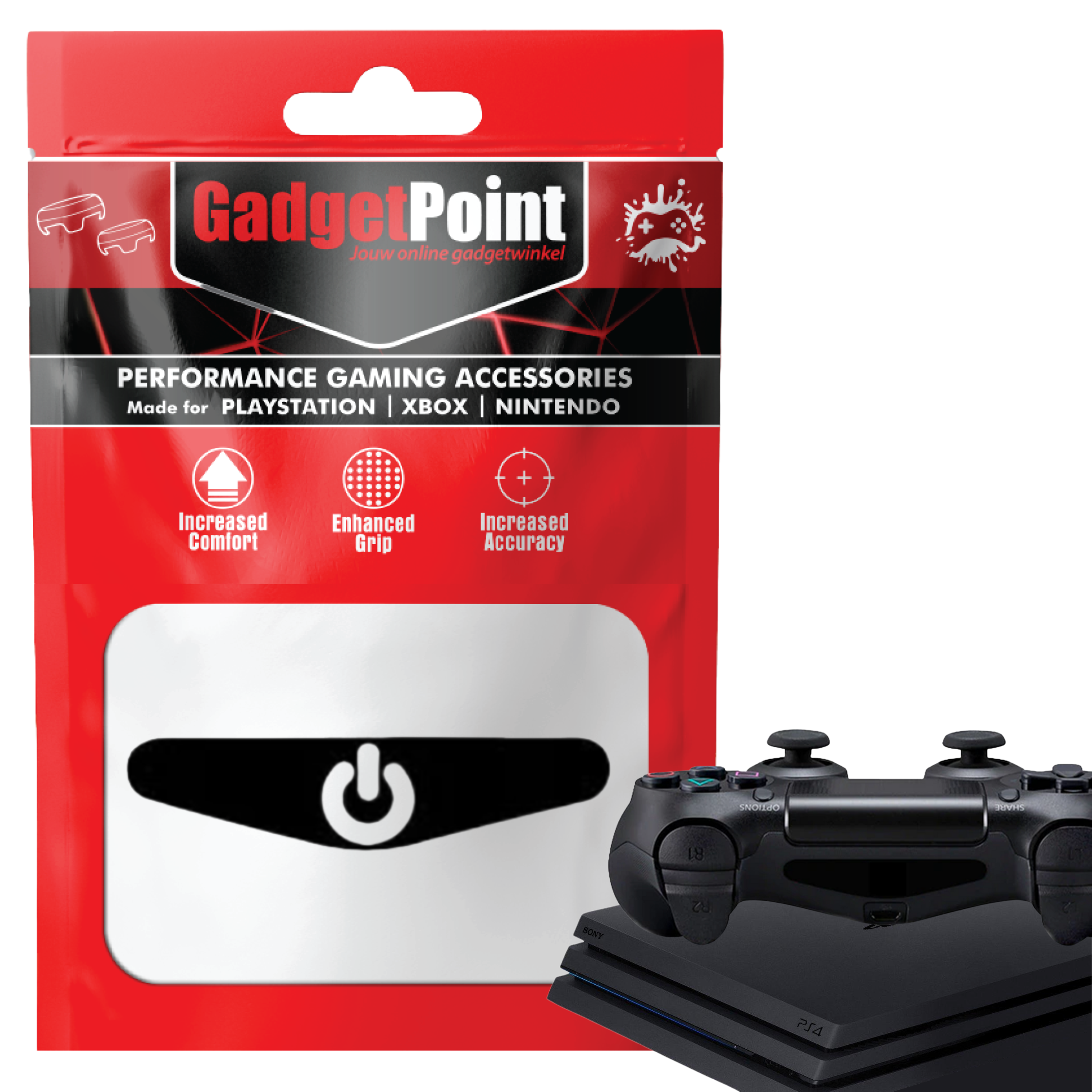Controller Stickers voor PS4, PlayStation 4 - Performance Gaming Skin - Bescherming Accessoires - Uit/Aan Knop