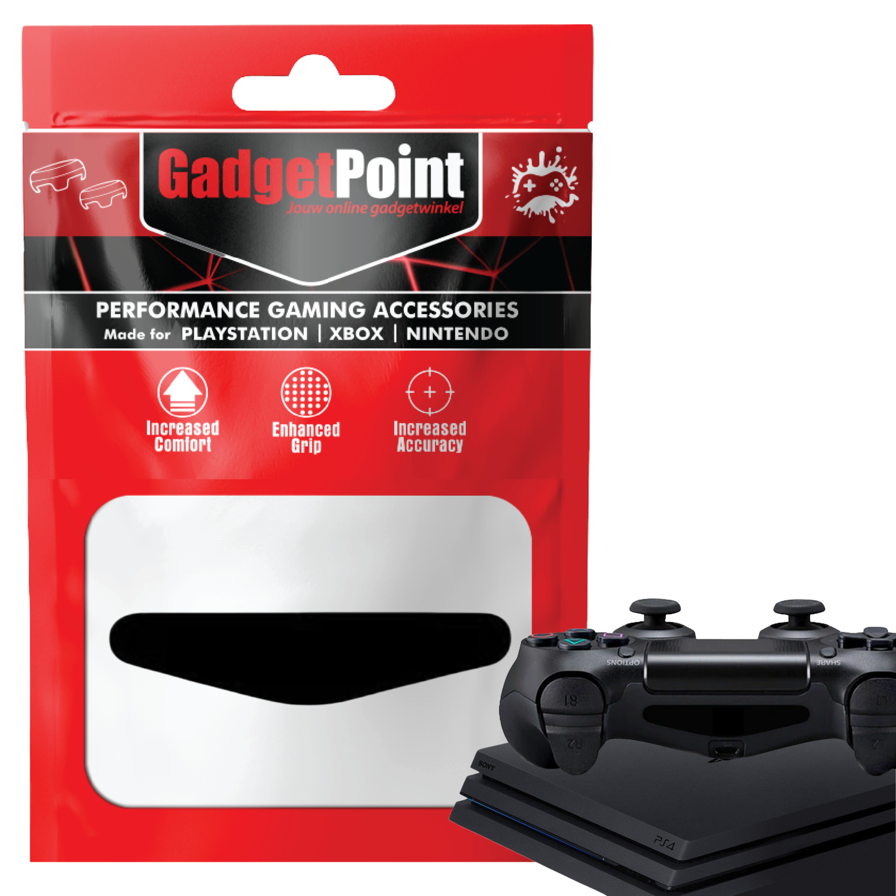 Controller Stickers voor PS4, PlayStation 4 - Performance Gaming Skin - Bescherming Accessoires - Zwart