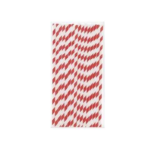 Papieren Rietjes - Paper Straws - Cocktails - Drankjes - Milieuvriendelijk & Duurzaam - 40 stuks - Rood