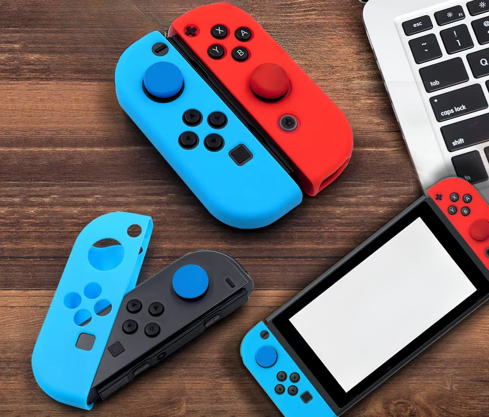 Hoesjes & Skins voor Nintendo Switch 1 - Performance Gaming Case - Soft Grip Covers - Anti-Slip Joy-Con Controller Accessoires - Licht Roze