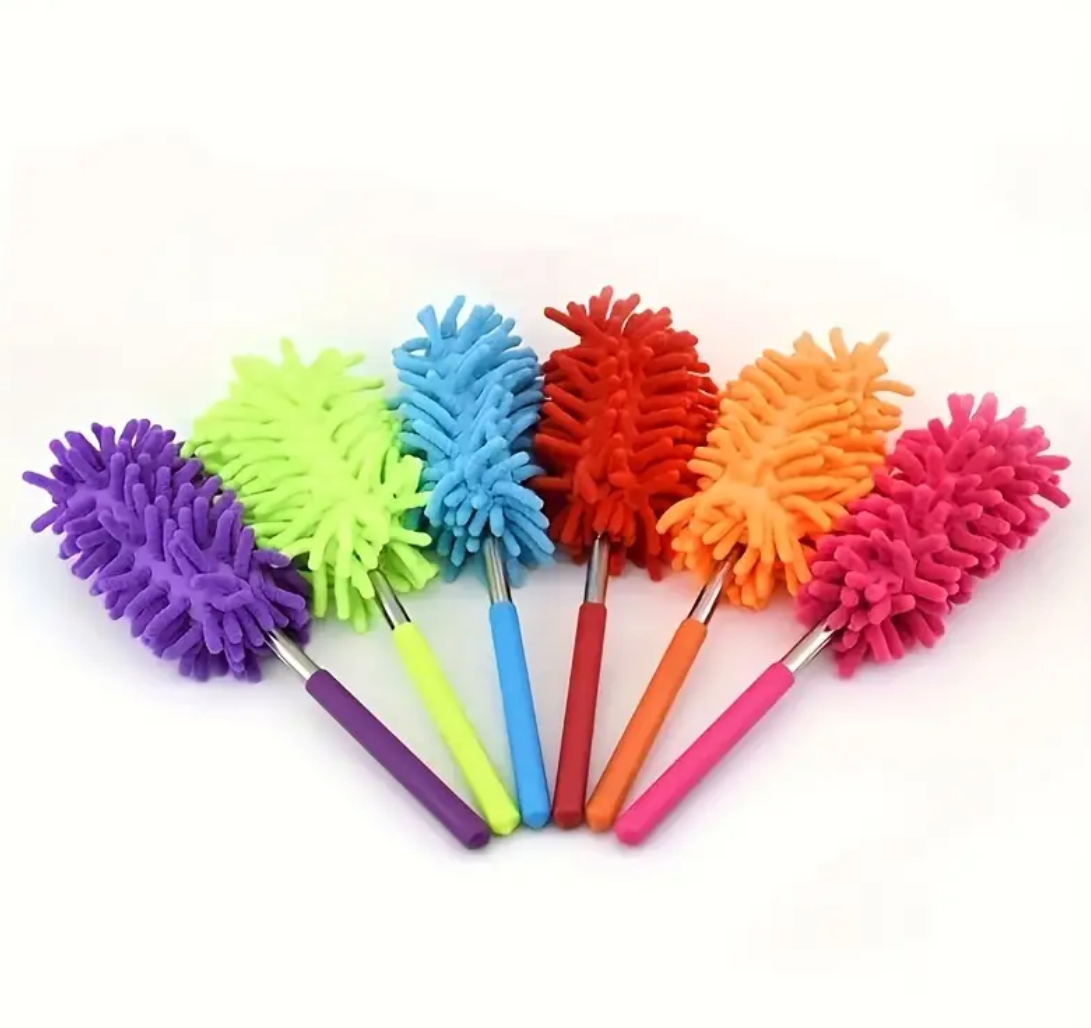 Reinigungsschwamm mit Stiel - Autoschwamm - Waschhandschuh - Reinigungsschwammhandschuh - Textilien - Reinigung - Rosa