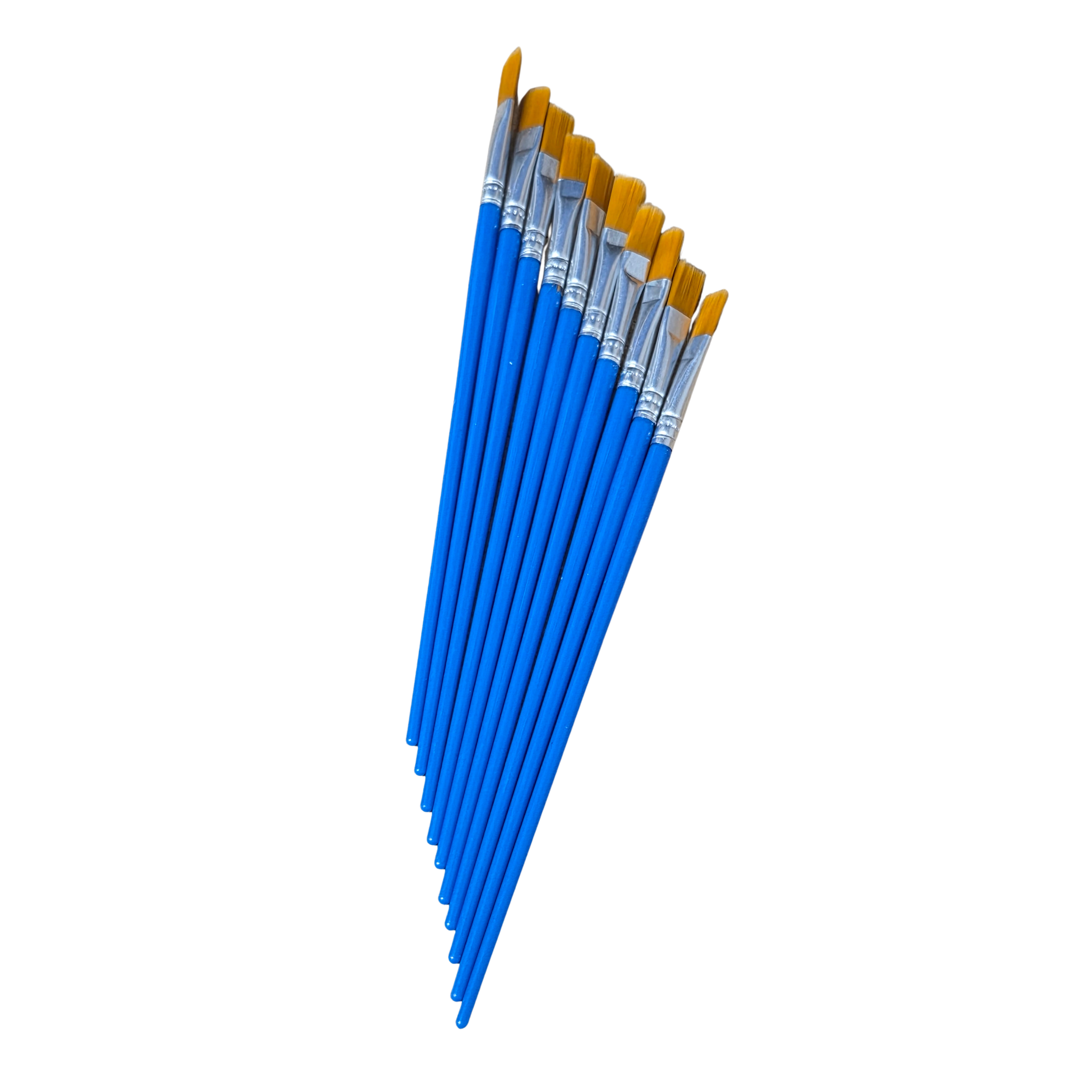 Paint Brushes - Set of 10 - Flat - Brushes - Brushes - Painting - Painting - Crafts - Brushes - Flat - Blue