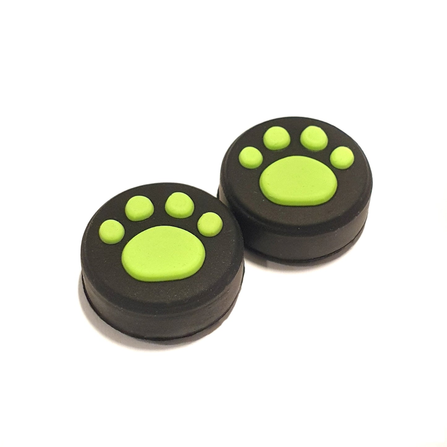 Gaming Thumbsticks Grips | Dopjes voor je Game Controller(s) | Pootjes - Zwart/Lichtgroen | 1 Set = 2 Thumbgrips | Geschikt voor de volgende console(s): Nintendo Switch & LITE & OLED