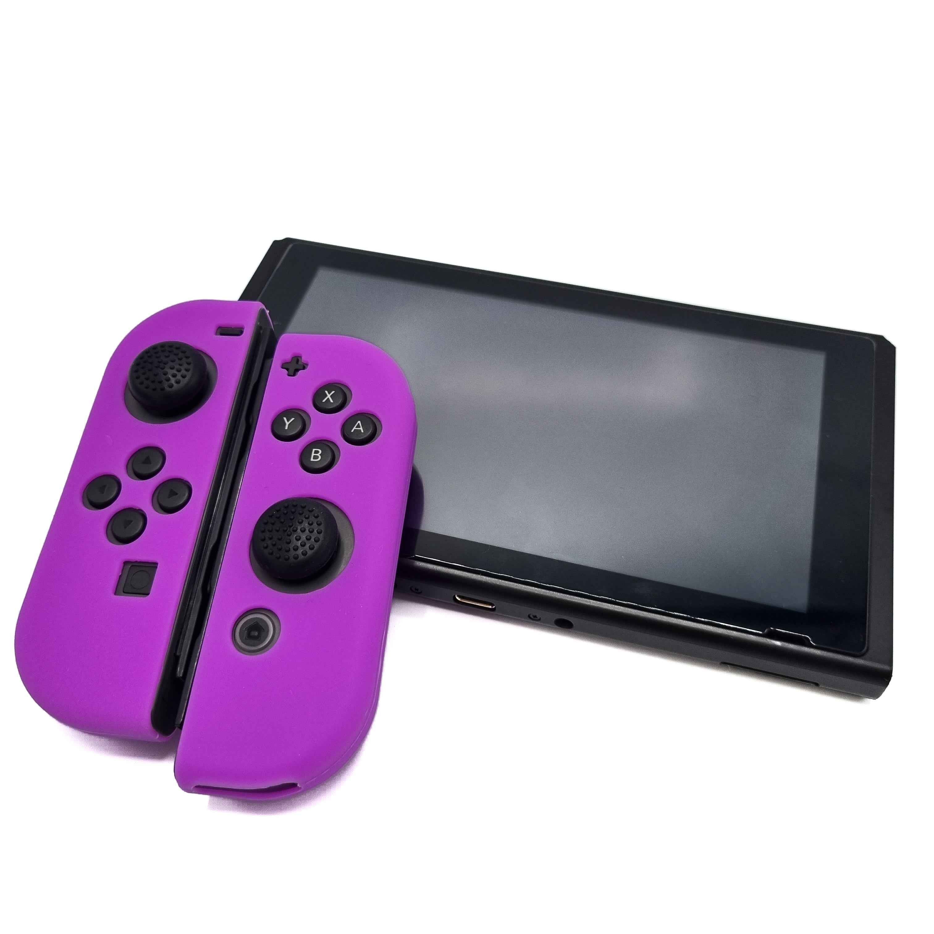 Hoesjes & Skins voor Nintendo Switch 1 - Performance Gaming Case - Soft Grip Covers - Anti-Slip Joy-Con Controller Accessoires - Paars