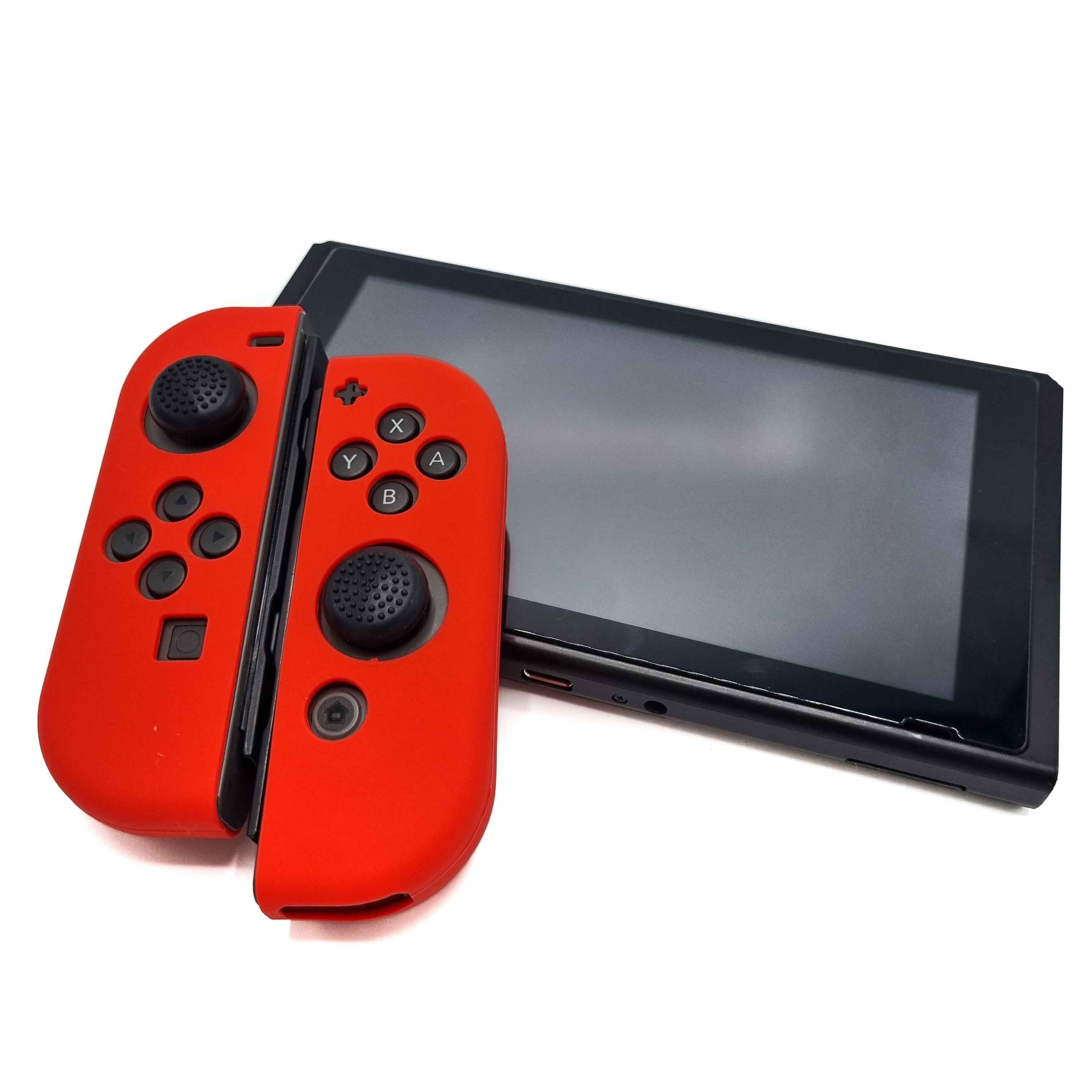 Hoesjes & Skins voor Nintendo Switch 1 - Performance Gaming Case - Soft Grip Covers - Anti-Slip Joy-Con Controller Accessoires - Rood