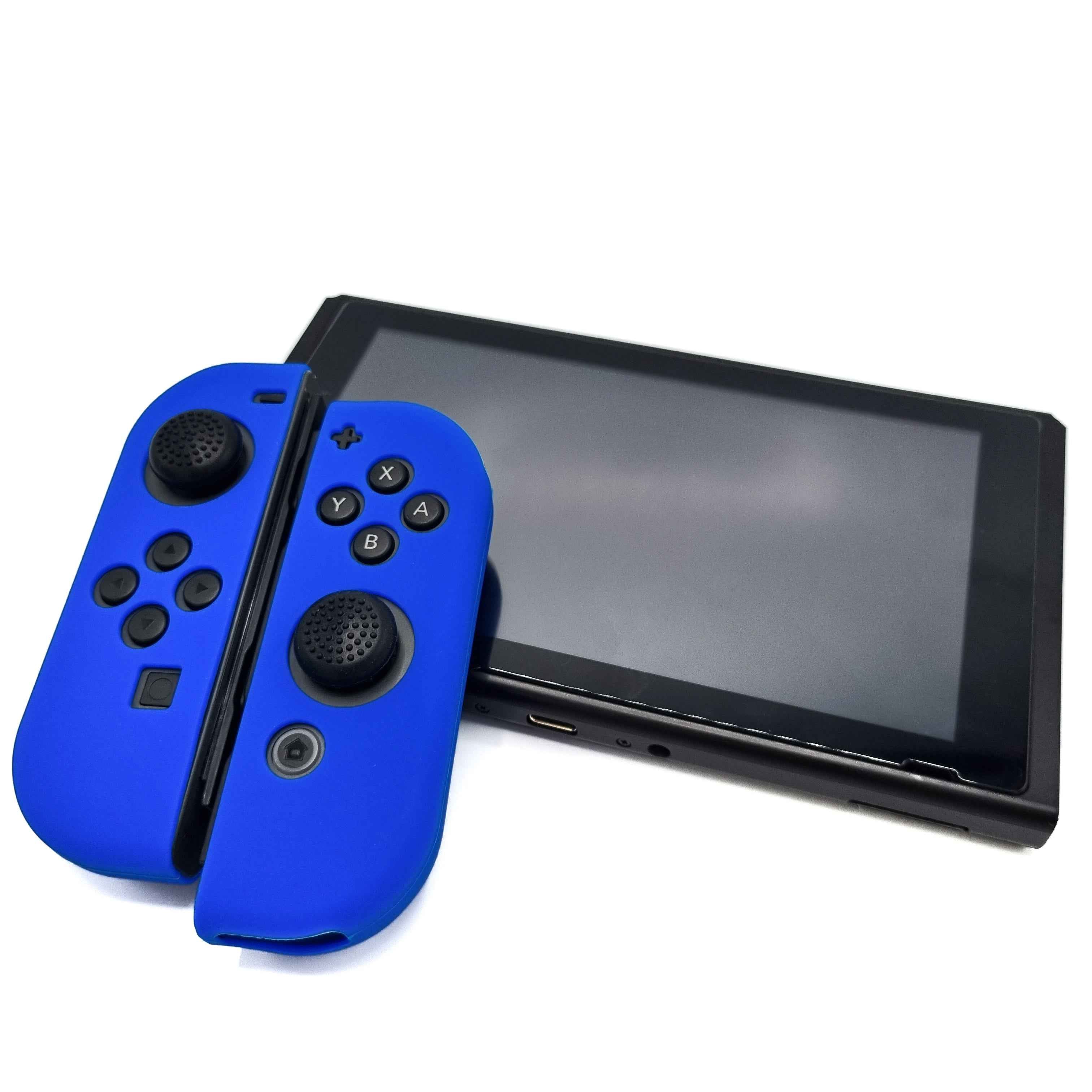 Hoesjes & Skins voor Nintendo Switch 1 - Performance Gaming Case - Soft Grip Covers - Anti-Slip Joy-Con Controller Accessoires - Blauw