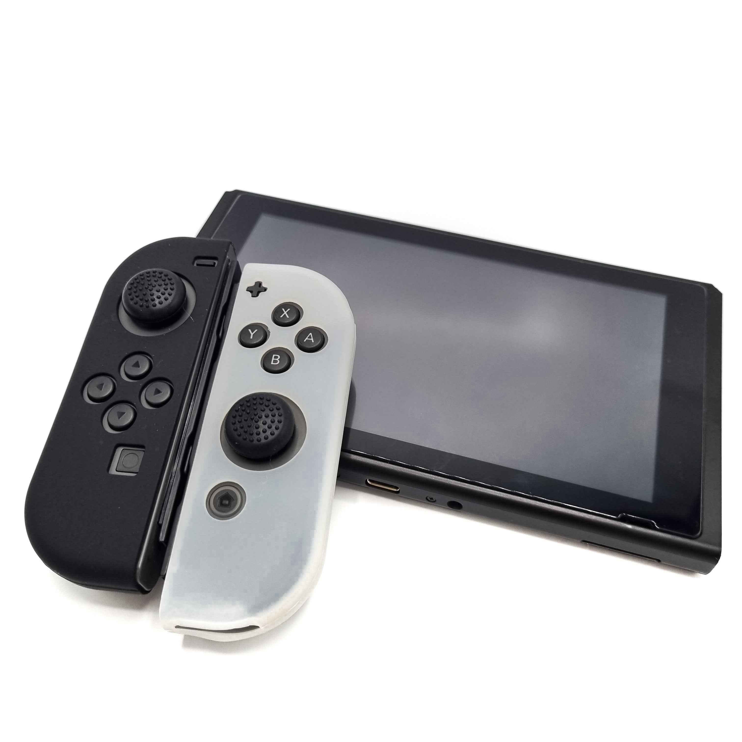 Hoesjes & Skins voor Nintendo Switch 1 - Performance Gaming Case - Soft Grip Covers - Anti-Slip Joy-Con Controller Accessoires - Transparant/Zwart