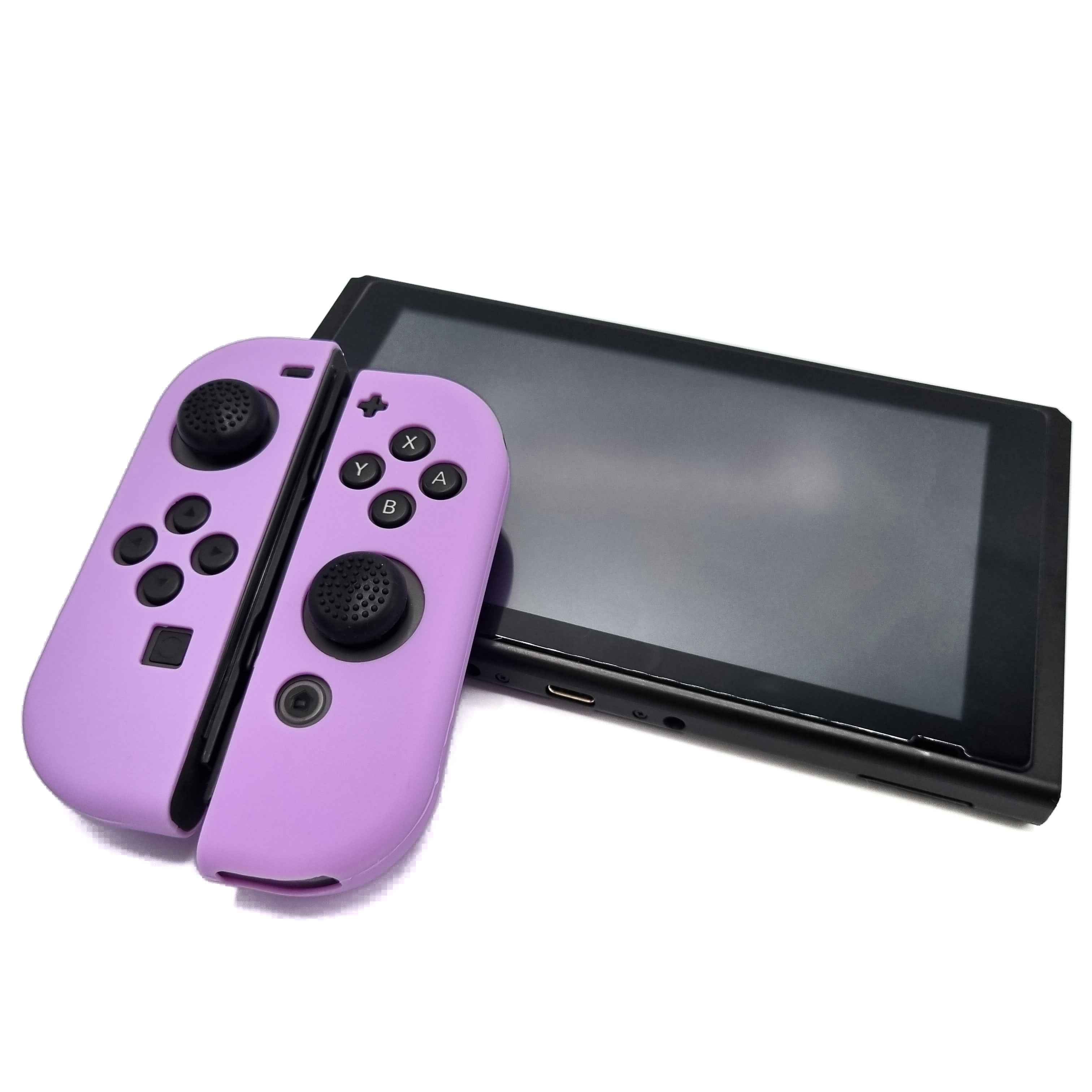 Hoesjes & Skins voor Nintendo Switch 1 - Performance Gaming Case - Soft Grip Covers - Anti-Slip Joy-Con Controller Accessoires - Lila