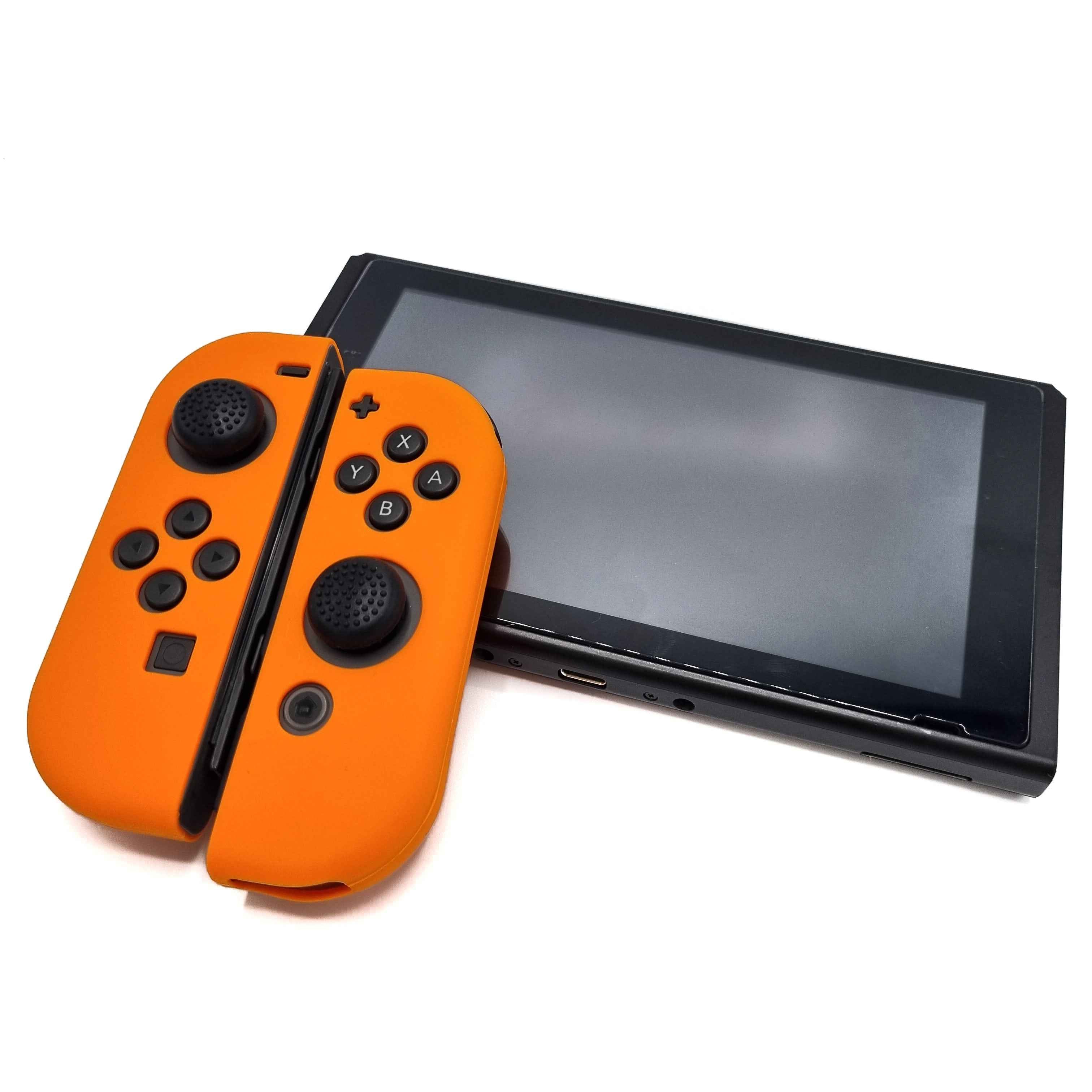 Hoesjes & Skins voor Nintendo Switch 1 - Performance Gaming Case - Soft Grip Covers - Anti-Slip Joy-Con Controller Accessoires - Oranje
