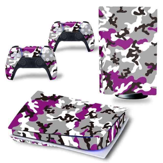 Console & Controller Stickers voor PS5, PlayStation 5 - Performance Gaming Skin - Bescherming Accessoires - Camo - Roze