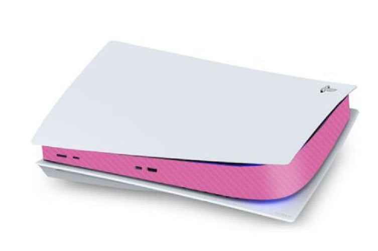 Console Sticker Strip voor PS5, PlayStation 5 - Performance Gaming Skin - Bescherming Accessoires - Carbon - Roze