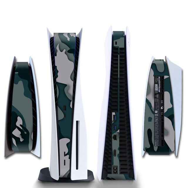 Console Sticker Strip voor PS5, PlayStation 5 - Performance Gaming Skin - Bescherming Accessoires - Camo - Groen