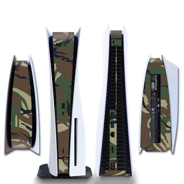 Console Sticker Strip voor PS5, PlayStation 5 - Performance Gaming Skin - Bescherming Accessoires - Camo - Bruin