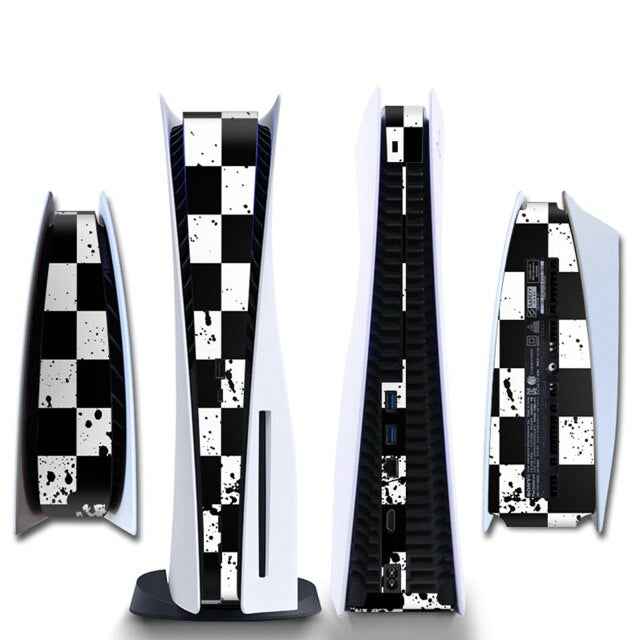 Console Sticker Strip voor PS5, PlayStation 5 - Performance Gaming Skin - Bescherming Accessoires - Zwart/Wit