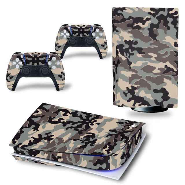 Console & Controller Stickers voor PS5, PlayStation 5 - Performance Gaming Skin - Bescherming Accessoires - Camo