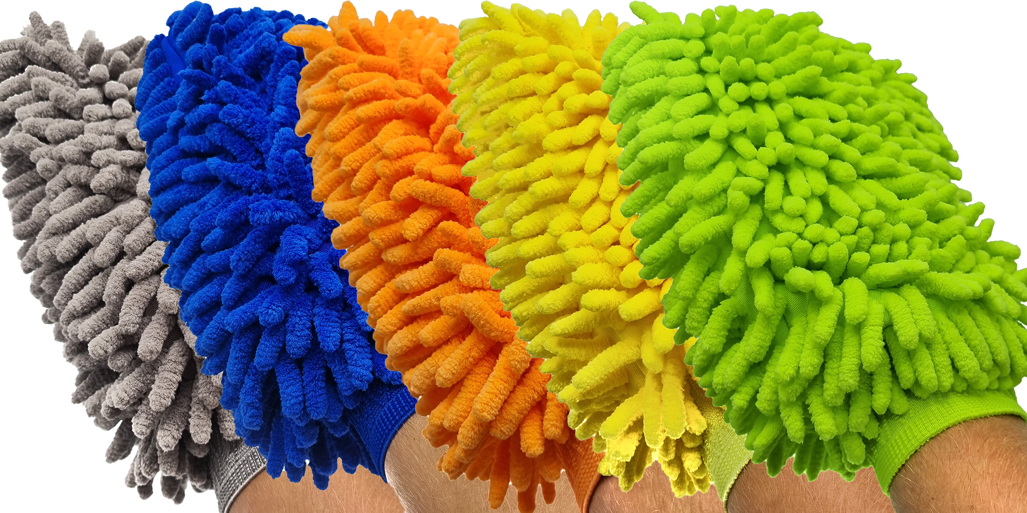 Auto Schoonmaak Spons - Autospons - Washandschoen - Schoonmaakspons Handschoen - 6 stuks - 1 zijdig 6x Willekeurige kleur