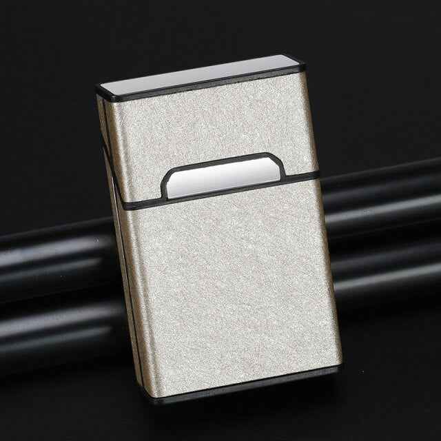 Sigarettenhouder - Opbergbox - Sigarettendoosje - Sigaretten opberg doos - Plastic Metaal Kunststof - Splinter - Goud