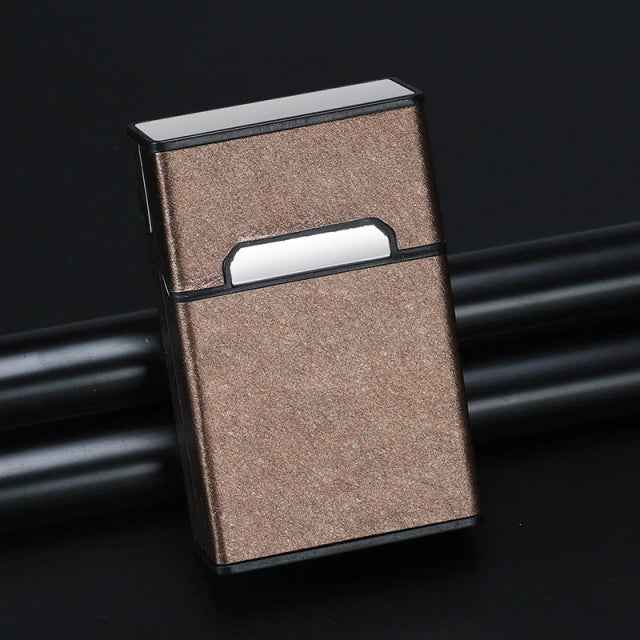 Sigarettenhouder - Opbergbox - Sigarettendoosje - Sigaretten opberg doos - Plastic Metaal Kunststof - Splinter - Brons