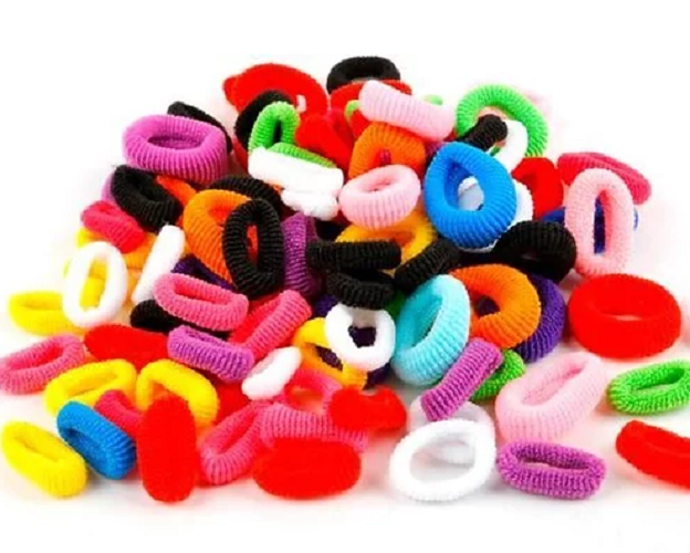 Hair Elastics - Hair Accessories - 100 Pieces - Multicolor Elastics