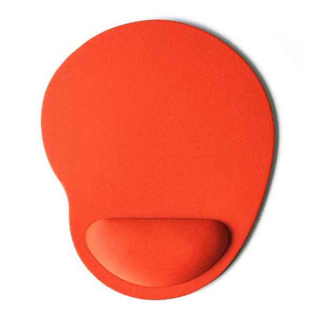 Antislip Muismat - Polssteun - Mousepad - Rond Oranje