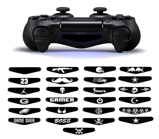 Controller-Aufkleber für PS4, PlayStation 4 – Performance-Gaming-Skin – Schutzzubehör – 3 Stück – zufällig