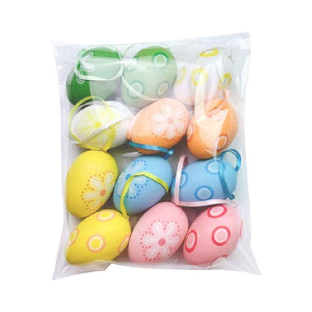 Pasen - Easter - Paashaas - Ophangen - Set van 10 stuks in verschillende kleuren - Paaseieren Bloemetjes